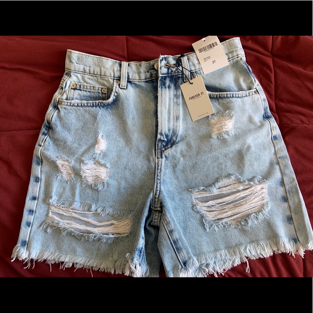 Forever 21 Distressed denim shorts